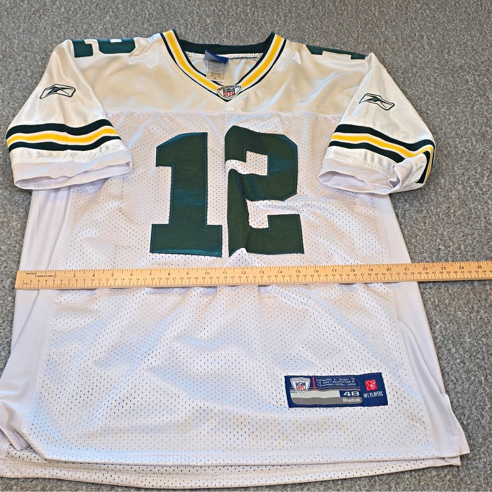 Reebok On-Field Green Bay Packers Aaron Rodgers #12 White Jersey Men's 48